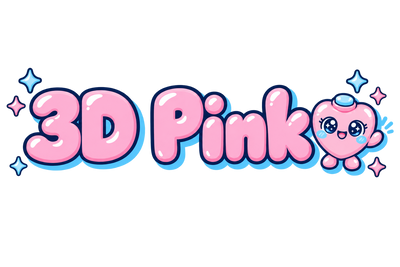 New 3D Pink logo with a tiny Pip at the end